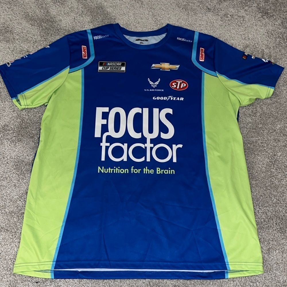 Erik Jones 2023 NASCAR Shirt Mens Graphic Tee T shirt Jersey 2XL Focus Factor